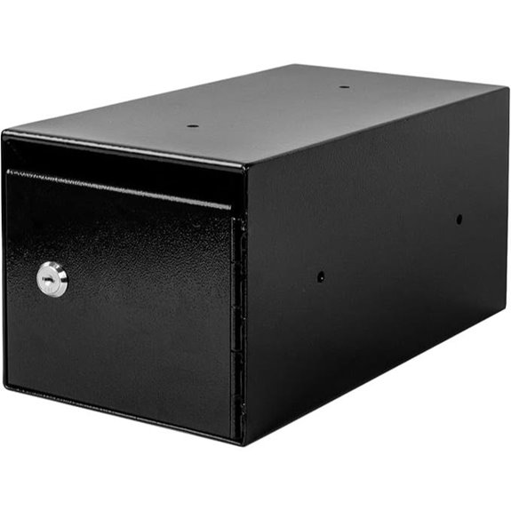 Steel Cash Drop Box with Lock and Tamper-Proof Slot