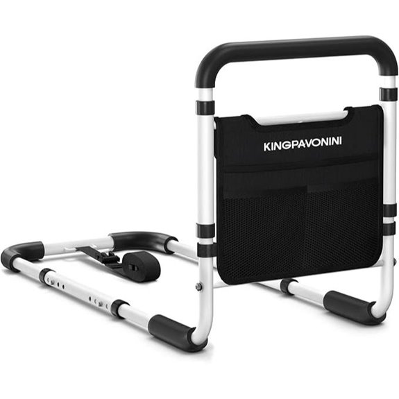 Adjustable Bed Rails for Seniors with Non-Slip Handle