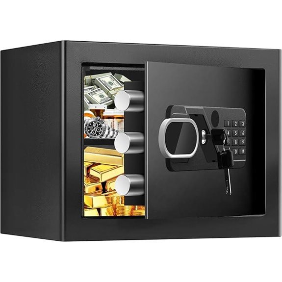 Small Steel Safe with Alarm and Fireproof Features