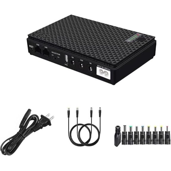 Mini UPS Battery Backup with Surge Protector