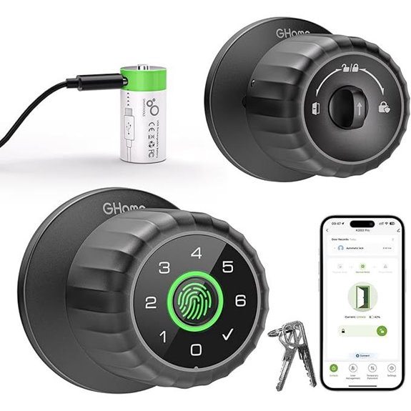 GHome Smart Fingerprint Door Lock with App Control