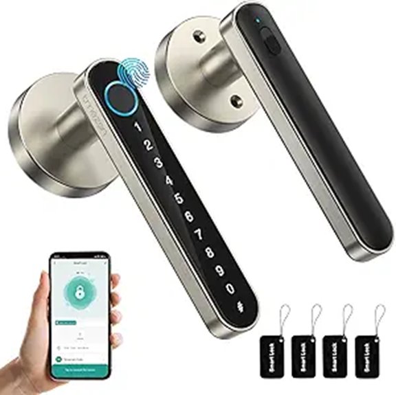 TMEZON Smart Fingerprint Door Lock with Handle