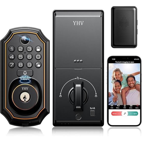 Smart Keyless Door Lock with Camera and App Control