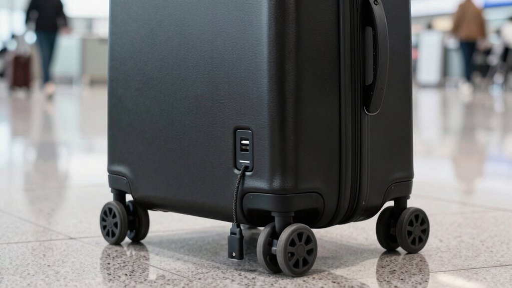 smart luggage with charging