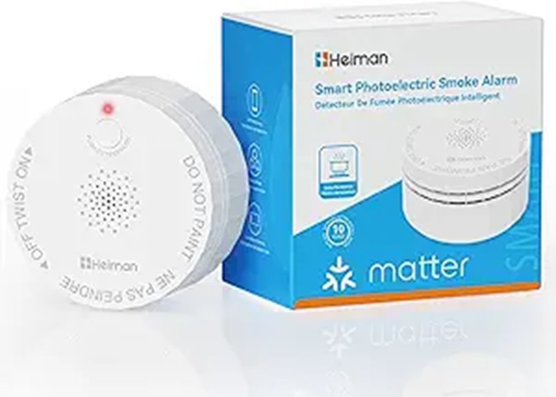 Heiman Matter Smart Smoke Detector with Real-Time Alerts