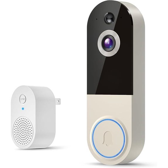 WiFi Video Doorbell with Human Detection & Night Vision