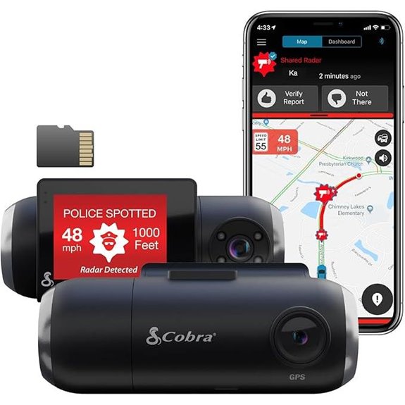 Cobra Smart Dash Cam with WiFi GPS & Alerts