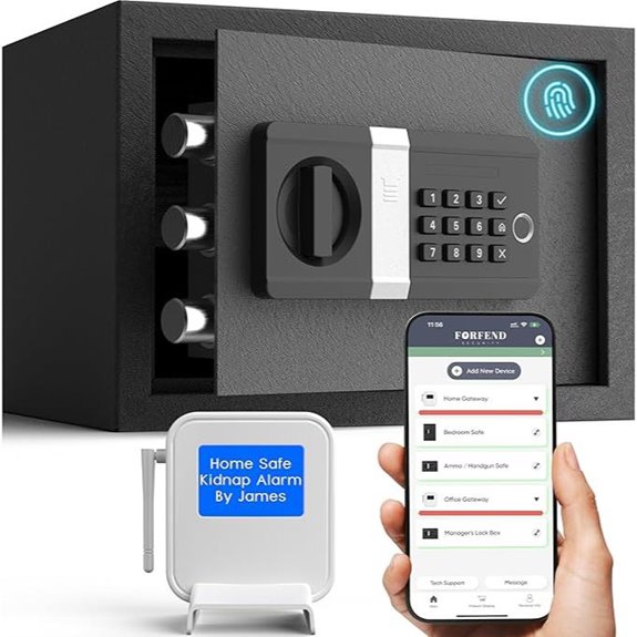 FORFEND Smart WiFi Home Safe with App & Alarm