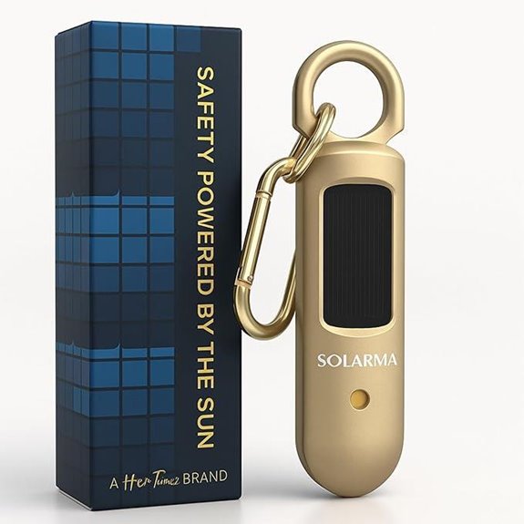 Solarma Solar-Powered Personal Alarm with Siren and LED