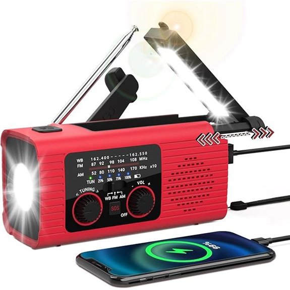 Emergency Weather Radio with NOAA Alerts and Solar Charging