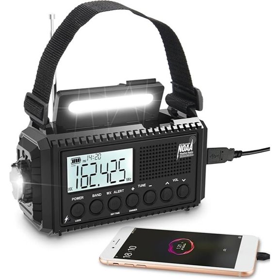 Auto NOAA Weather Radio with Solar & Emergency Features
