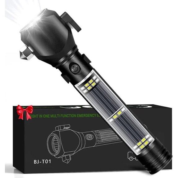 Rechargeable Solar LED Tactical Flashlight with Phone Charger