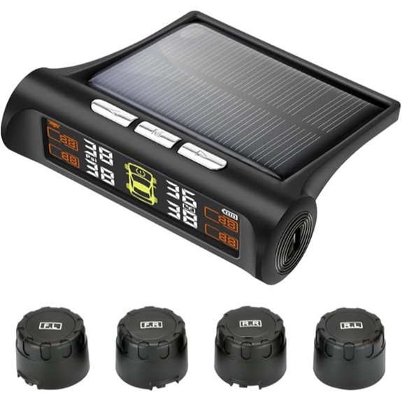 TPMS Tire Pressure Monitoring System with Solar Charger
