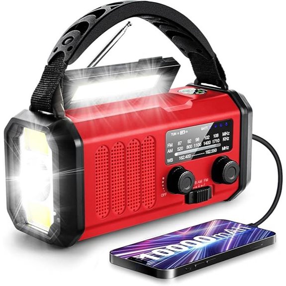 Emergency Crank Radio with Solar & USB Charging