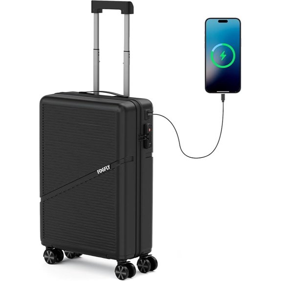 Carry On 20-Inch Spinner Luggage with USB & TSA