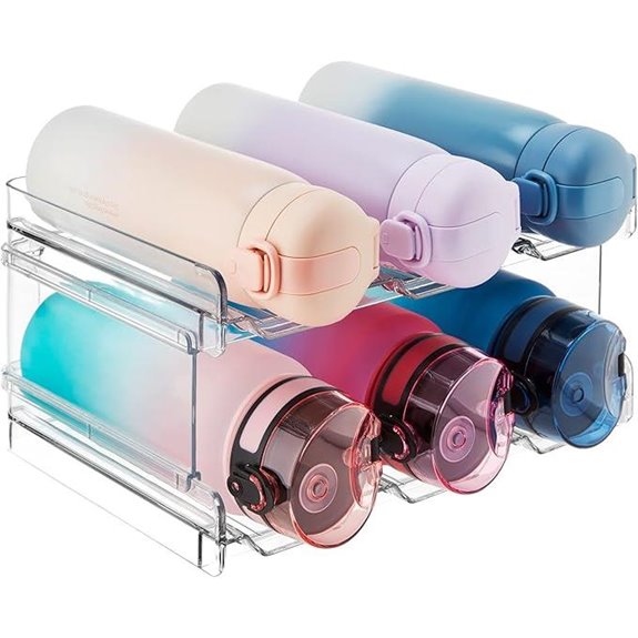Lifewit Stackable Water Bottle Organizer for Cabinets