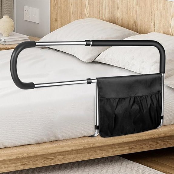 Stainless Steel Bed Rail with Storage for Elderly