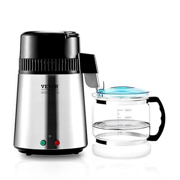 VEVOR 4L Water Distiller - Stainless Steel Home Purifier