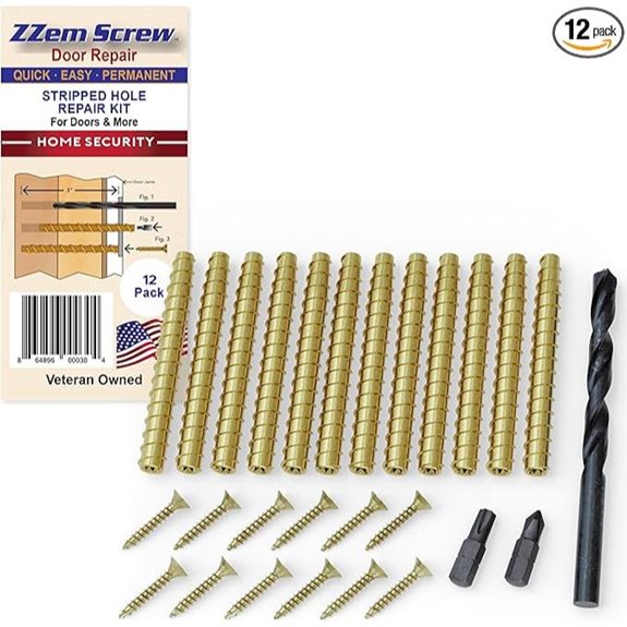12-Pk #9x3 Steel Screws for Door Repair