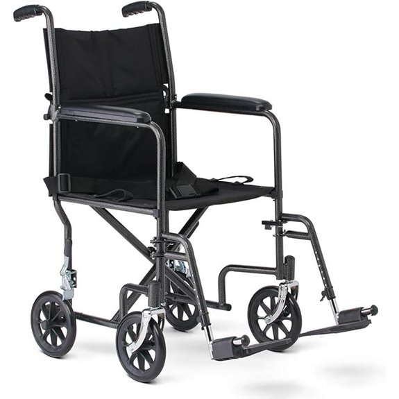 Medline Steel Folding Wheelchair with Swing-Away Footrests