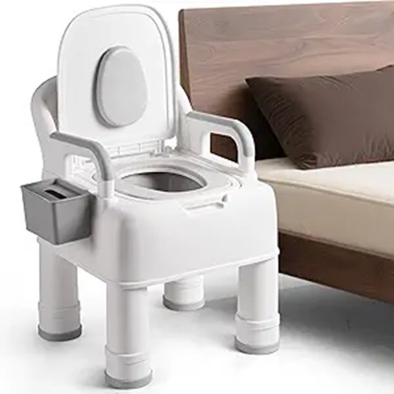 Heavy Duty Bedside Commode for Seniors and Adults