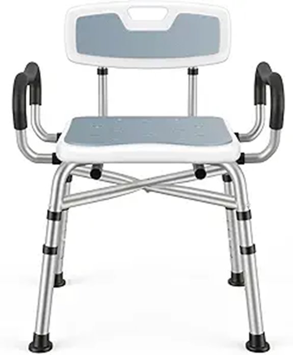 Heavy Duty Shower Chair with Arms and Back