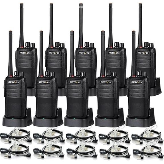Retevis RT21 10-Pack Rechargeable Long-Range Walkie Talkies