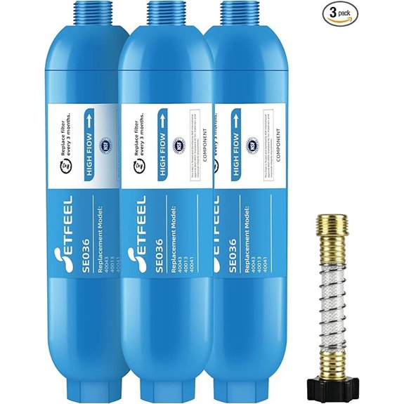 RV Inline Water Filter 3-Pack NSF-Certified