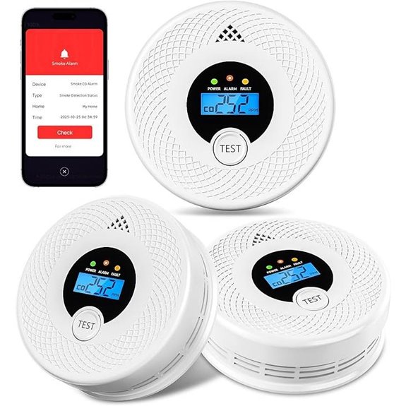3-Pack Smart Wi-Fi Smoke & CO Detectors