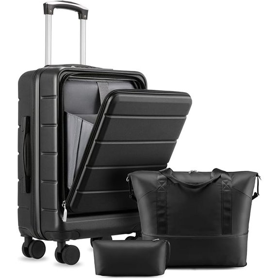 Carry On Luggage with Laptop Compartment (3-Piece Set)