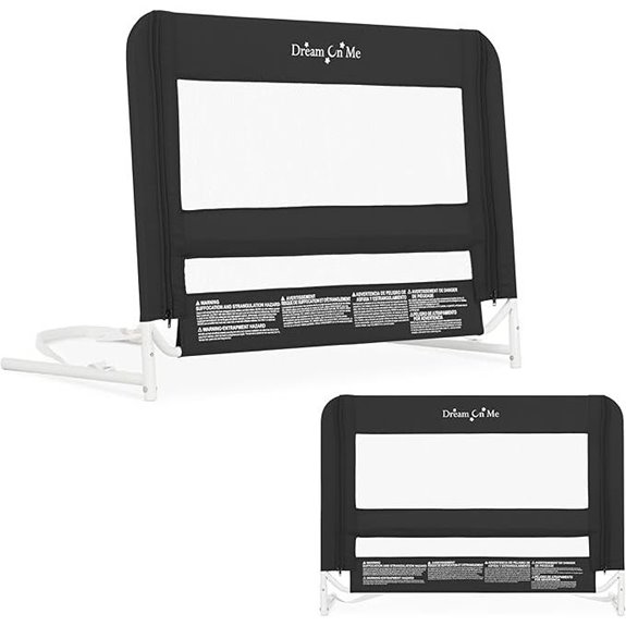 Dream On Me Mesh Bed Rail for Toddler Safety