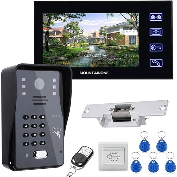 Touch Key 7 LCD RFID Video Door Phone Kit