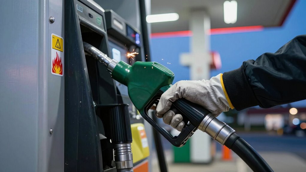 turn off engine prevent spills