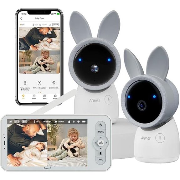 ARENTI 2-Camera Baby Monitor with Night Vision