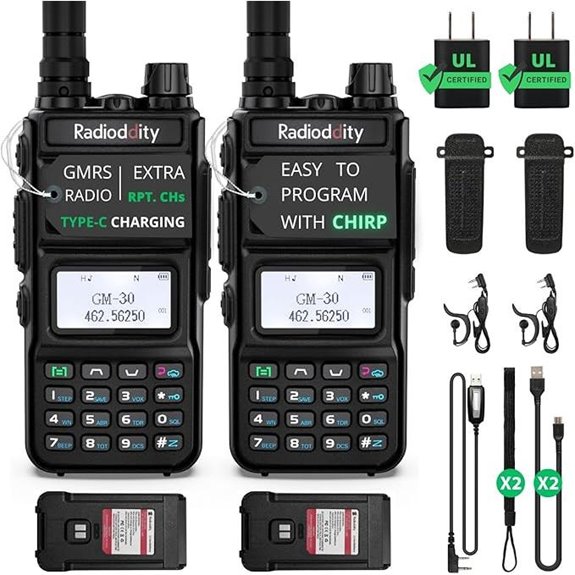 Radioddity 2-Pack GM-30 GMRS Handheld Radios