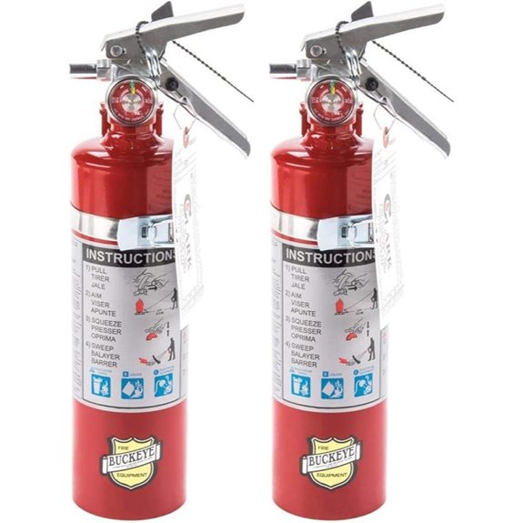 2 Pack Buckeye ABC Handheld Fire Extinguishers