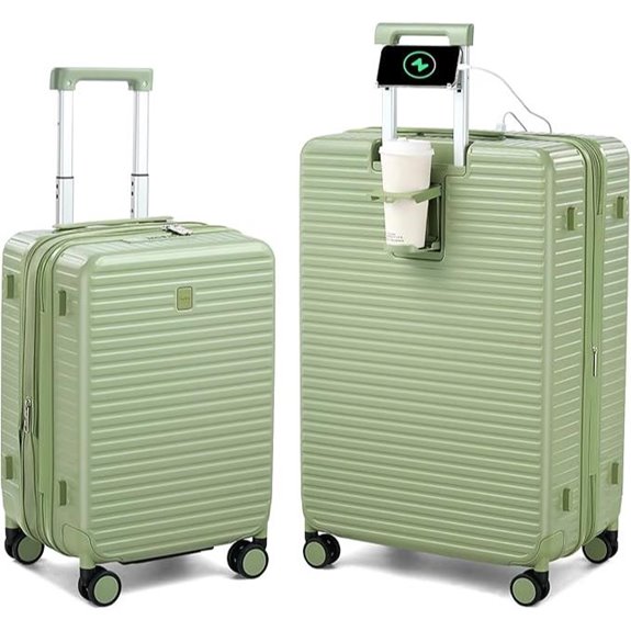 Expandable 2-Piece Travel Luggage Set with Wheels