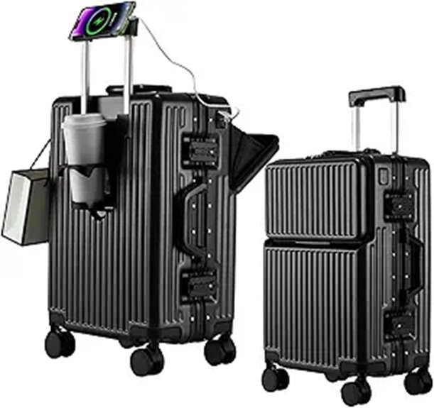 2-Piece Hardshell Zipperless Luggage Set with TSA Lock