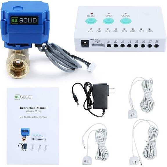 U.S. Water Leak Detector with Brass Valve & Sensors