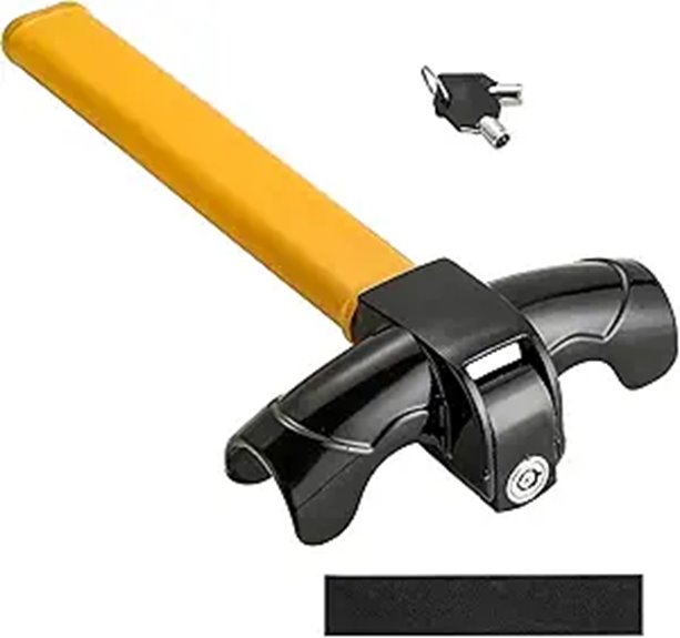 FLK Universal Anti-Theft Steering Wheel Lock with Keys