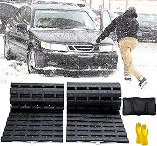 Traction Recovery Mat for Snow Mud Ice Vehicles