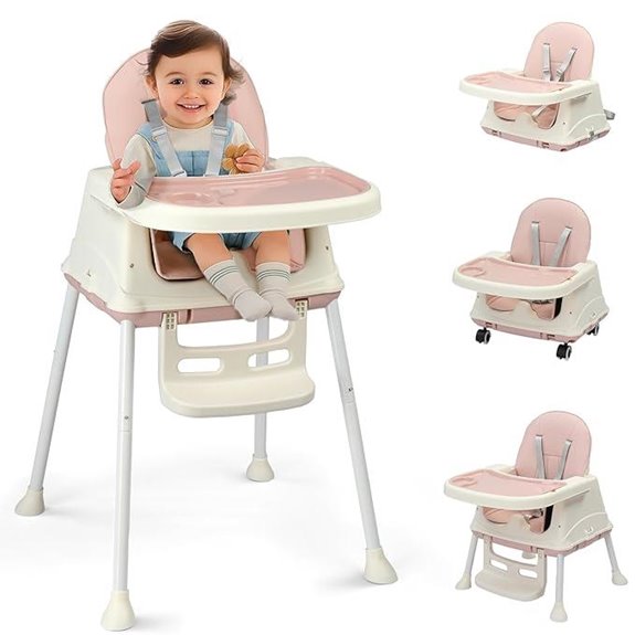 Ktaxon 6-in-1 Baby High Chair with Safety Features