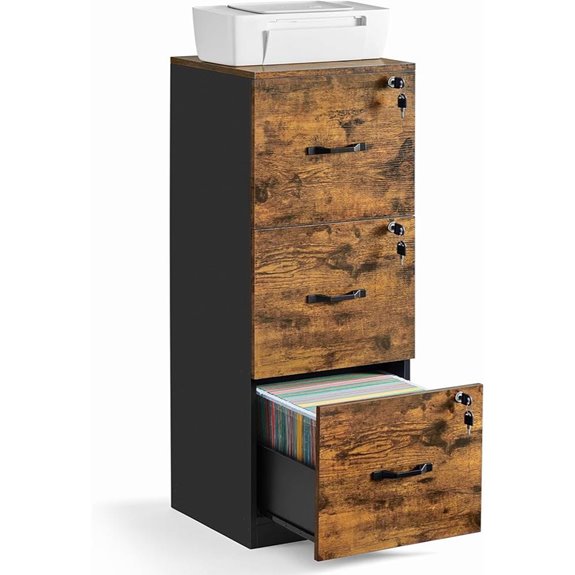 VASAGLE 3-Drawer Vertical File Cabinet