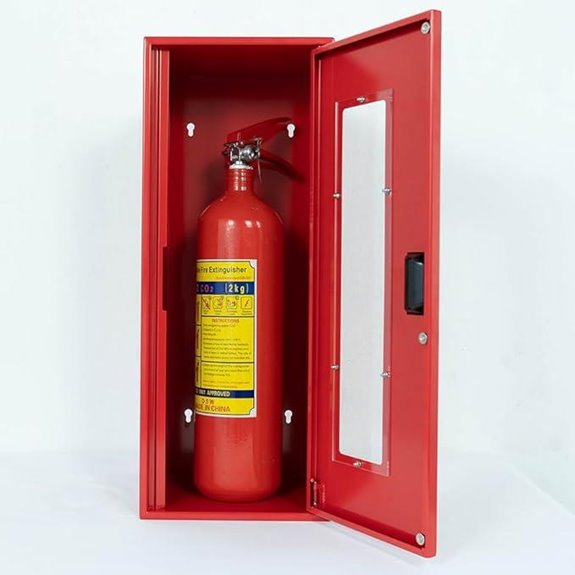 wall mounted 10lbs extinguisher cabinet