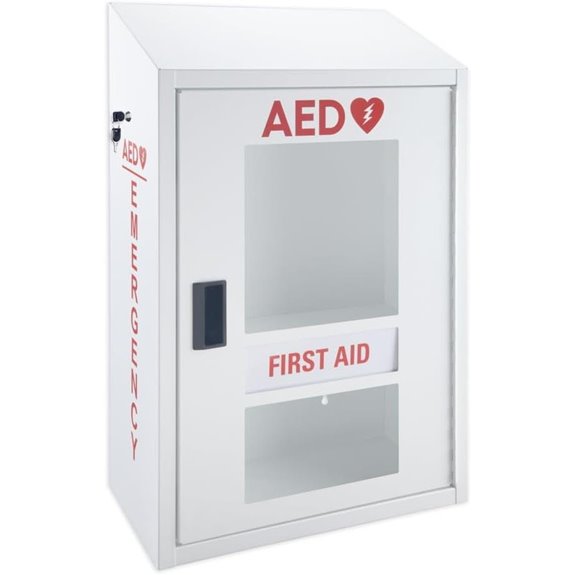 AED Cabinet with Alarm & First Aid Storage Wall Mount