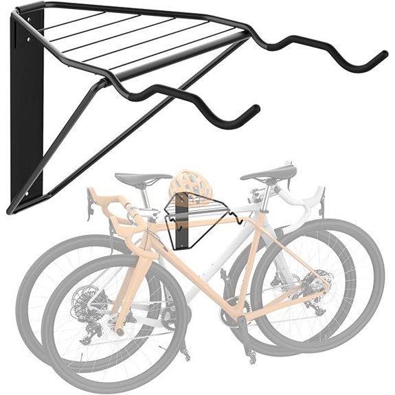 WALMANN Wall-Mounted Foldable Bike Rack for 2 Bikes