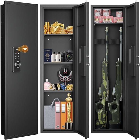 Wall Safe with Alarm and Adjustable Shelves