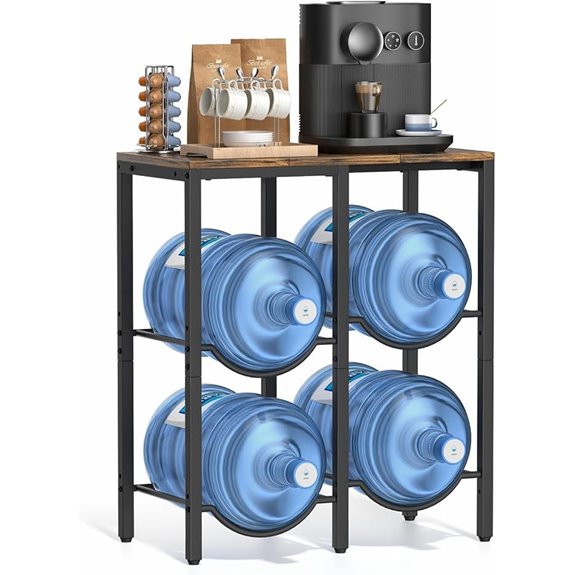 VINAEMO 5-Gallon Water Jug Stand with Shelf