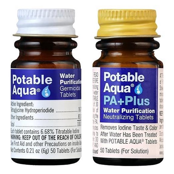 Potable Aqua Water Purification Tablets (2x50ct)