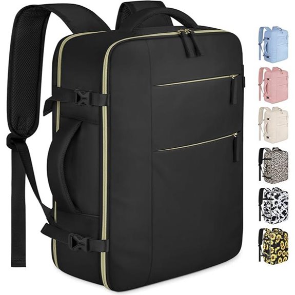 Capolo Waterproof Travel Backpack Fits 15.6 Inch Laptop